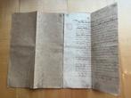 Zeer oude akte Notaris Berteir-Poperinge -1863, Antiek en Kunst, Verzenden, Andere