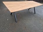 Massief eiken tafel met onderstel, Huis en Inrichting, Tafels | Eettafels, Ophalen