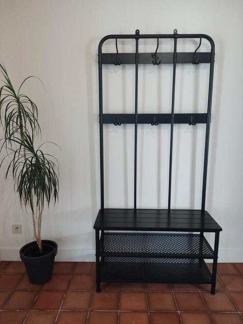 Zwarte kapstokbank IKEA – in perfecte staat!, Huis en Inrichting, Woonaccessoires | Kapstokken, Zo goed als nieuw, Ophalen