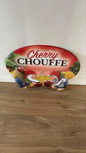 La Chouffe blikken bord., Verzamelen, Ophalen of Verzenden, Gebruikt, Reclamebord
