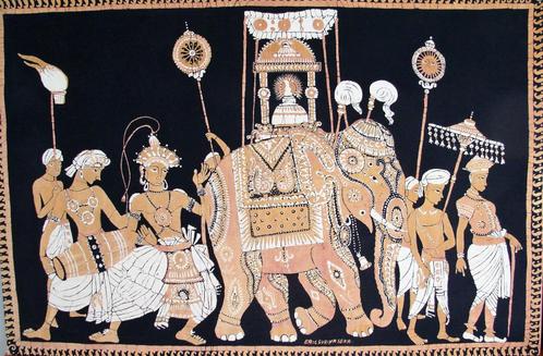 BATIK - 120x80cm, signed by Eric Suriyasena, Antiek en Kunst, Kunst | Litho's en Zeefdrukken, Ophalen of Verzenden