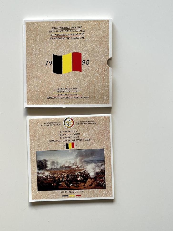FDC muntenset  België 1990 (Waterloo), Postzegels en Munten, Munten | België, Setje, Ophalen of Verzenden