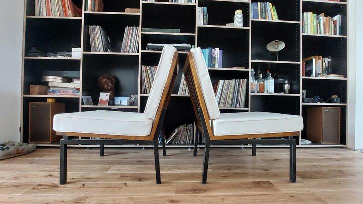 Mid century modern vintage zeteltjes, Huis en Inrichting, Zetels | Zetels en Chaises Longues, Zo goed als nieuw, Eenpersoons, Minder dan 150 cm