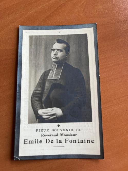 Rouwkaart pastoor E. De La Fontaine  Meulebeke 1860 + 1930, Collections, Images pieuses & Faire-part, Carte de condoléances, Envoi
