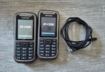 2 Samsung GT-C3350, Telecommunicatie, Mobiele telefoons | Samsung, Ophalen of Verzenden, Gebruikt