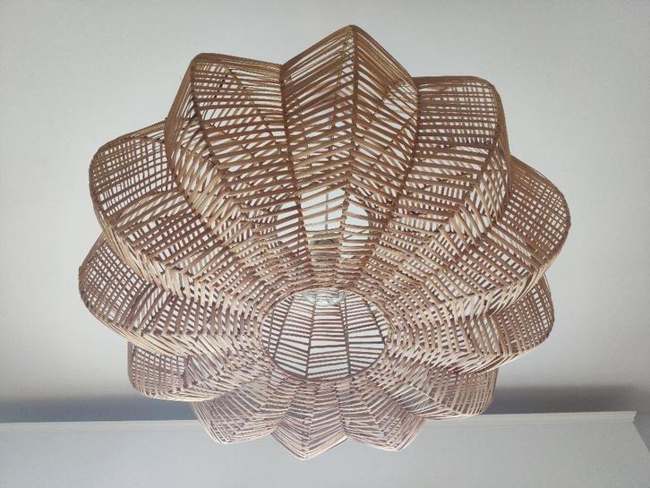 Rotan hanglamp, Huis en Inrichting, Lampen | Hanglampen, Nieuw, 75 cm of meer, Ophalen of Verzenden