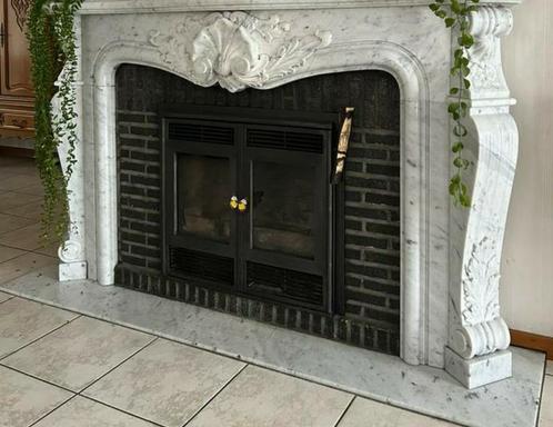 Prachtige italiaanse carrara marmeren heren huis schouw, Huis en Inrichting, Haarden, Zo goed als nieuw, Ophalen