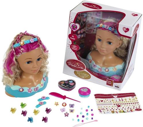 'Mariella' haar en make-uphoofd met 50% korting, Kinderen en Baby's, Speelgoed | Poppen, Zo goed als nieuw, Ophalen of Verzenden