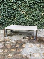 Salontafel travertin met chroom en messing poten, Huis en Inrichting, Overige materialen, 100 tot 150 cm, Zo goed als nieuw, Minder dan 50 cm