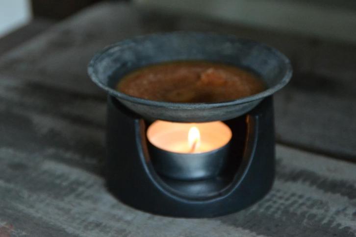 Geurbrander Amberblokjes - Terracotta puur - Landelijk, Huis en Inrichting, Woonaccessoires | Kandelaars en Kaarsen, Nieuw, Kandelaar