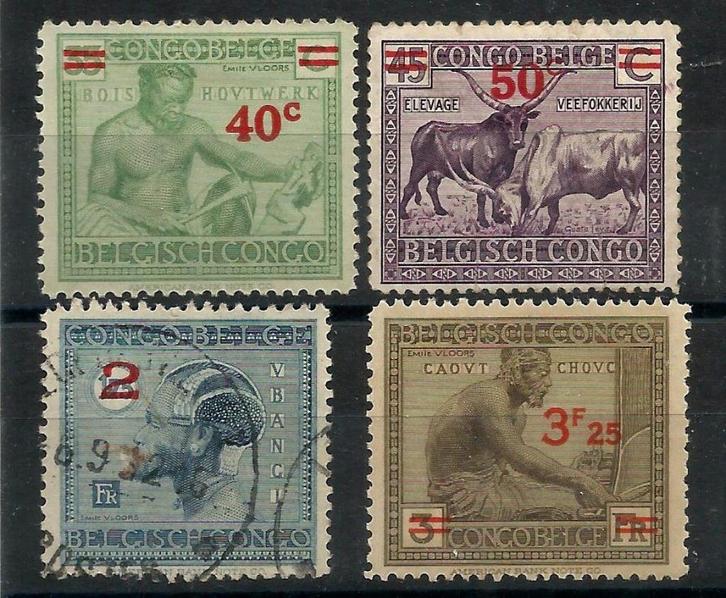 B. Congo 1931 Type Vloors met opdruk OBP 159/161a*/, Postzegels en Munten, Postzegels | Europa | België, Postfris, 1 plakker, Overig