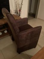 Zeer mooie bruine nubuck stoelen op wieltjes., Huis en Inrichting, Ophalen, Zo goed als nieuw, Bruin