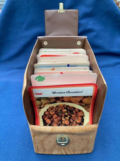 Koffertje met receptenkaarten van Solo, Boeken, Kookboeken, Zo goed als nieuw, Ophalen of Verzenden