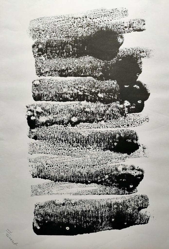 ABSTRACTIE 1/ Gesigneerd werk (GROOT FORMAAT), Antiek en Kunst, Kunst | Litho's en Zeefdrukken, Ophalen