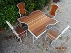 Uniek model 4stoelen en tafel, Comme neuf, 4 à 6 chaises, Enlèvement ou Envoi, Eigen ontwerp