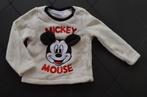 Disney baby Fleece truitje Mickey mouse wit/zwart maat 80, Kinderen en Baby's, Ophalen of Verzenden, Disney, Jongetje of Meisje