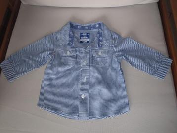 blauw shirt met witte lijnen maat 74 beschikbaar voor biedingen
