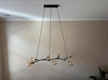 Nordlux Hanglamp – 7 lichtpunten, zwart/messing – topstaat beschikbaar voor biedingen