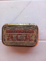 Zeer oude metalen doos met mentholdragees, Verzamelen, Ophalen of Verzenden