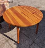 Ronde grenen tafel uittrekbaar, Huis en Inrichting, Tafels | Eettafels, Ophalen, Gebruikt, Rond, Vijf personen of meer