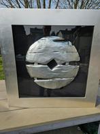 Vintage abstract houten wandreliëf 80x80 – handgesneden, Huis en Inrichting, Ophalen