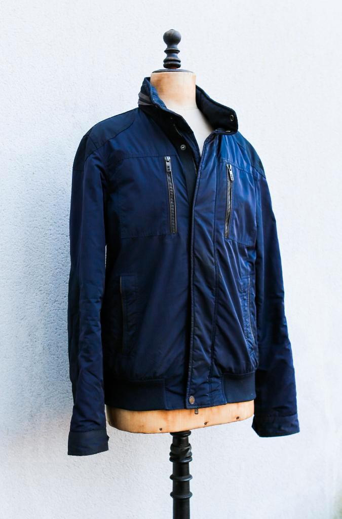 Leuke marineblauwe winterjas - Maat M - River Woods, Kleding | Heren, Jassen | Winter, Zo goed als nieuw, Maat 48/50 (M), Blauw