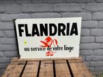 Panneau d'affichage en émail ancien Flandria, Enlèvement, Utilisé, Panneau publicitaire