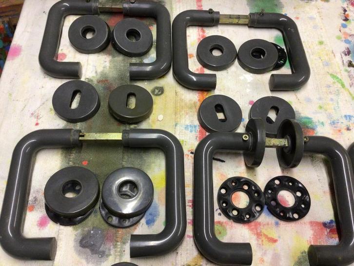 Lot de 5 poignées de portes, Doe-het-zelf en Bouw, Hang- en Sluitwerk, Gebruikt, Ophalen