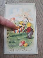 Retro Franstalig onbeschreven paaskaartje., Verzamelen, Geboortekaartjes en Visitekaartjes, Ophalen of Verzenden