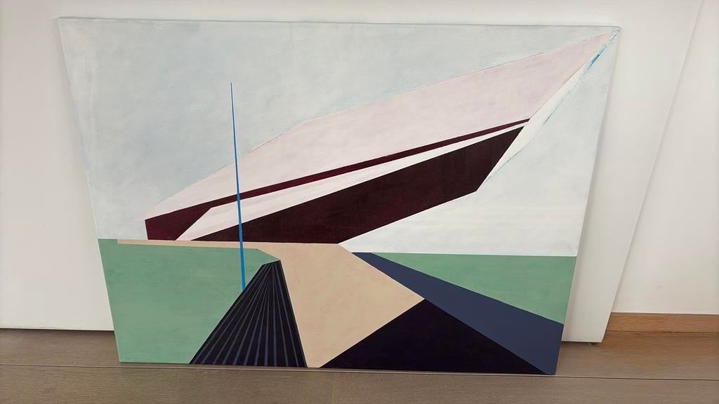 Schilderij (acryl) Antwerpse Havenhuis, Ophalen of Verzenden