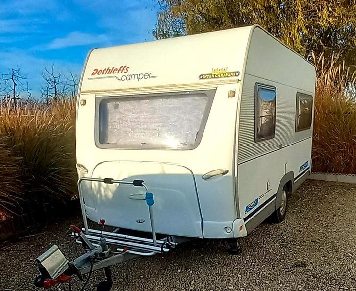 Dethleffs caravan voor 4 personen, goed onderhouden., Caravans en Kamperen, Caravans, Particulier, tot en met 4, 1000 - 1250 kg