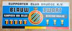 1978 Grote Sticker Supporter Club Brugge KV Voetbal!, Verzamelen, Ophalen of Verzenden, Zo goed als nieuw, Poster, Plaatje of Sticker