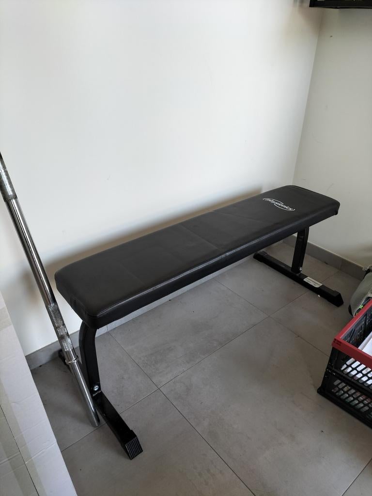 Fitnessbank met toebehoren, Ophalen, Zo goed als nieuw, Borst, Fitnessbank