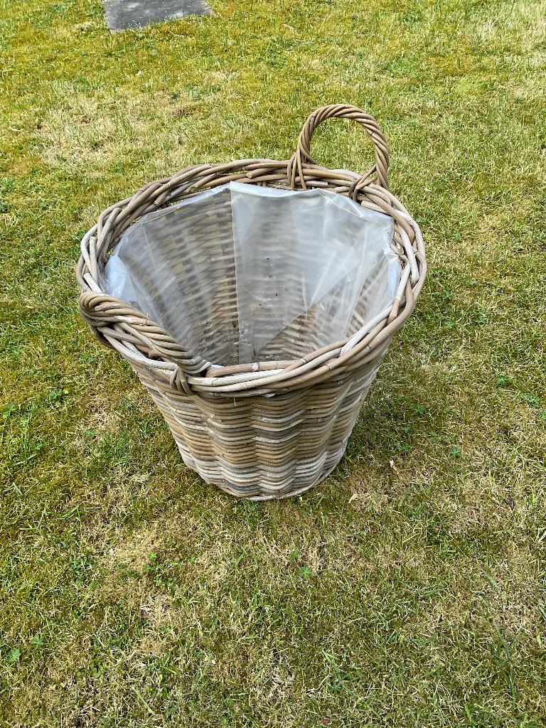 Mand voor houtblokken, Ophalen, Gebruikt, Mand, Rond