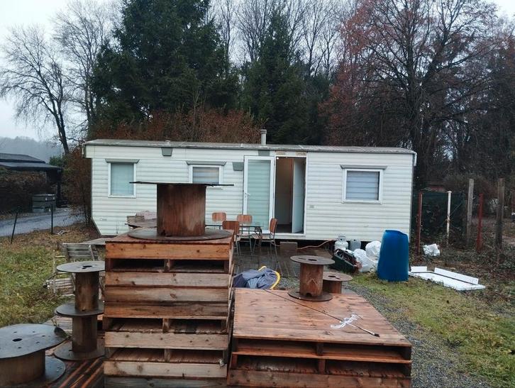 Terrain à bâtir + caravane au domaine du val d' oise, Caravanes & Camping, Caravanes résidentielles, Enlèvement ou Envoi