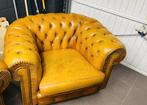 fauteuil chesterfield, Maison & Meubles, Enlèvement, Utilisé, Cuir