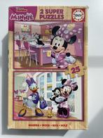 Deux puzzles en bois Minnie Mouse de 24 pièces, Enlèvement ou Envoi, 10 à 50 pièces, Comme neuf, 2 à 4 ans