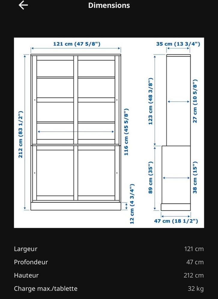 Ikea Havsta serviesgoed, vitrinemeubels, Huis en Inrichting, Kasten | Vitrinekasten, Ophalen