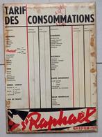 Panneau d'affichage en métal Saint Raphaël vers 1960, Collections, Enlèvement ou Envoi, Utilisé, Panneau publicitaire