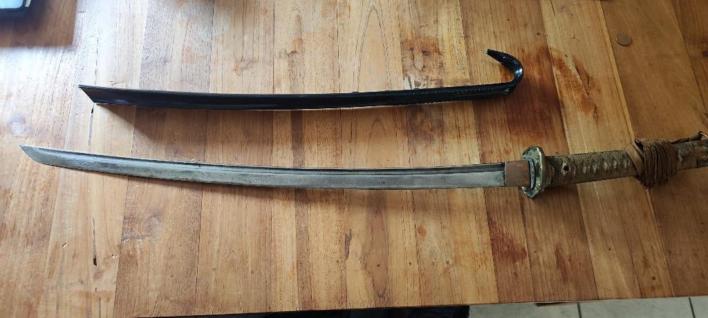 Echte Japanse Katana Ghunto WWII  MET origin stassel, Verzamelen, Ophalen, Landmacht, Zwaard of Sabel