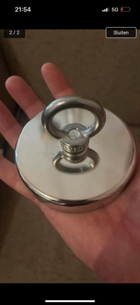 Nouvel aimant de 90 mm - pêche magnétique -  350 kg -, Hobby & Loisirs créatifs, Détecteurs de métaux, Neuf, Envoi