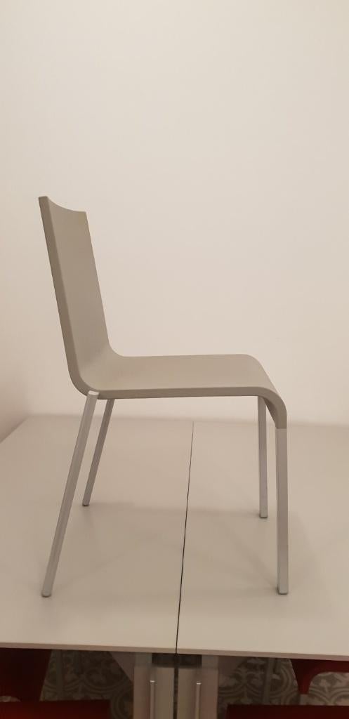 Vitra .03 - Maarten Van Severen - gris, Maison & Meubles, Chaises, Enlèvement, Utilisé, Gris, Cinq, Six Chaises ou plus