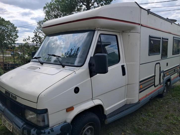 Camping car a vendre pour pièces détachées, Caravanes & Camping, Camping-cars, Particulier, jusqu'à 2, Semi-intégral, Fiat, Autres marques