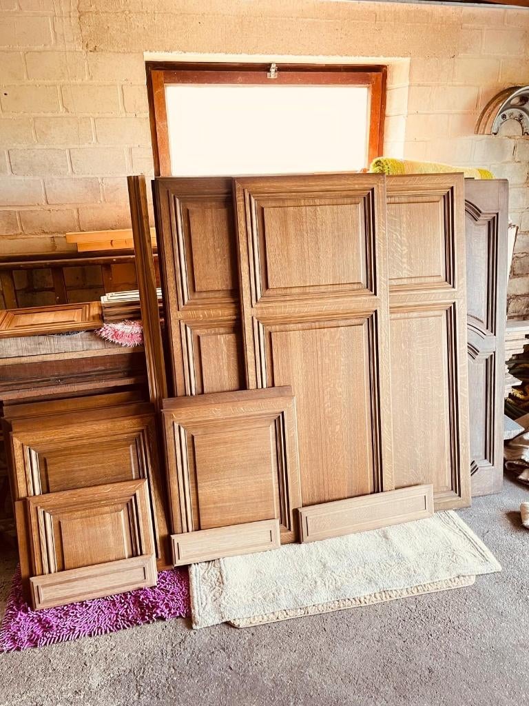 Panneaux pour placard en chêne - Style Louis XVI, Avec tiroir(s), Louis XVI, 200 cm ou plus, Comme neuf