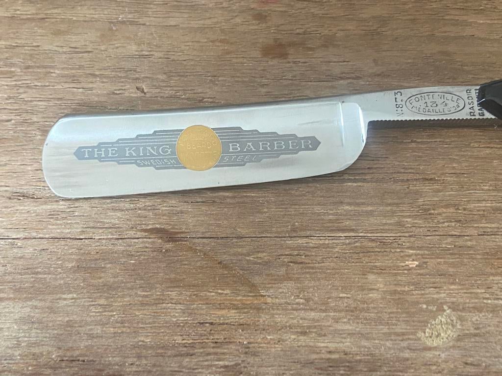 Mooi retro scheermes van The king Barber, Antiek en Kunst, Ophalen