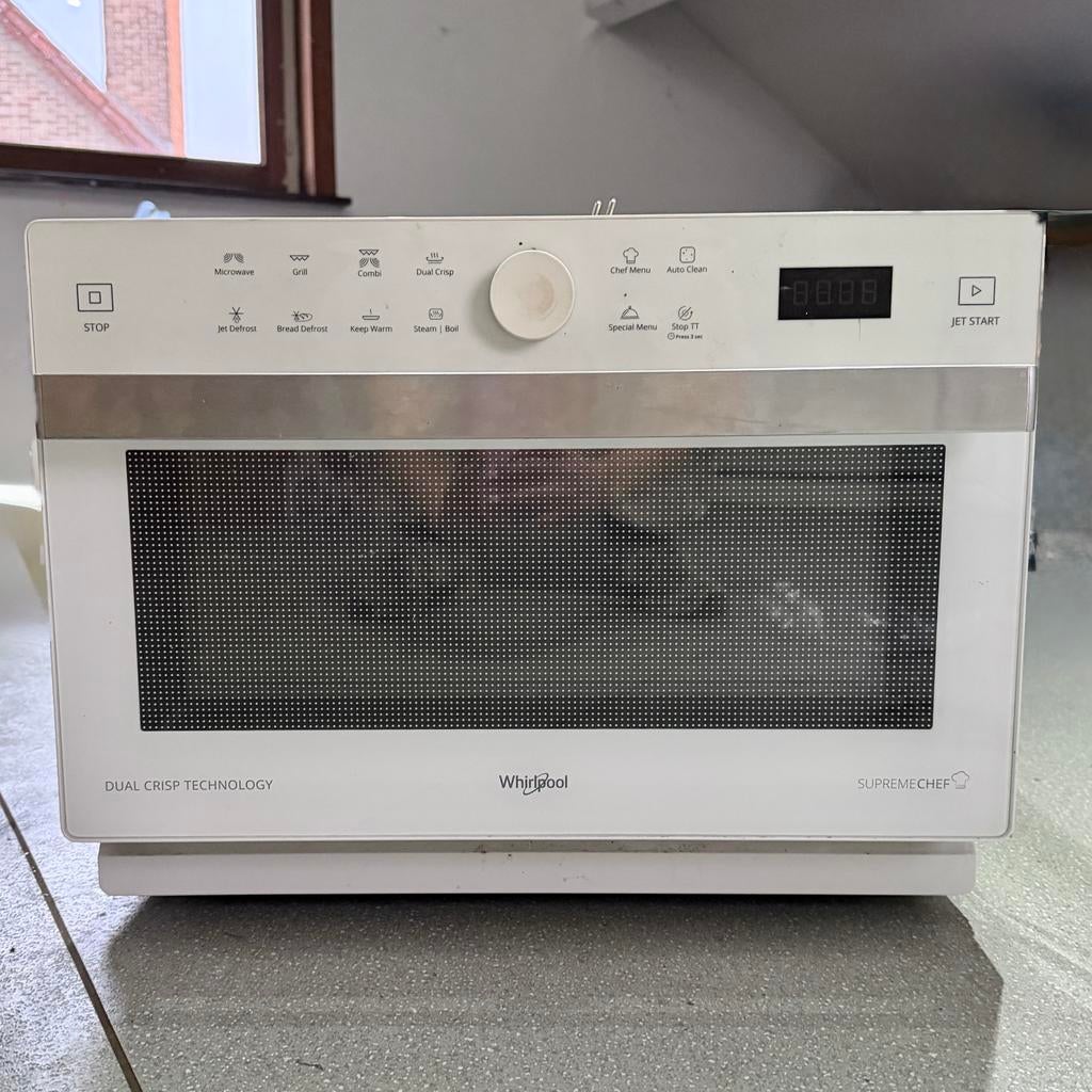 Whirlpool Supreme Chef combi magnetron, Ophalen, Gebruikt, Vrijstaand, Combi-microgolfoven