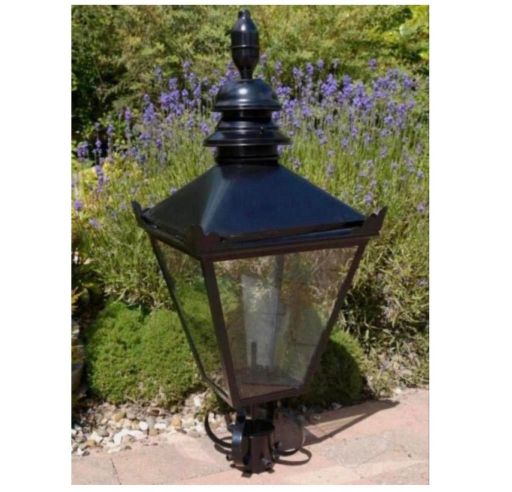 Grande lampe lanterne noire de style victorien, nouvelle, Jardin & Terrasse, Éclairage extérieur, Neuf, Fer, Enlèvement ou Envoi