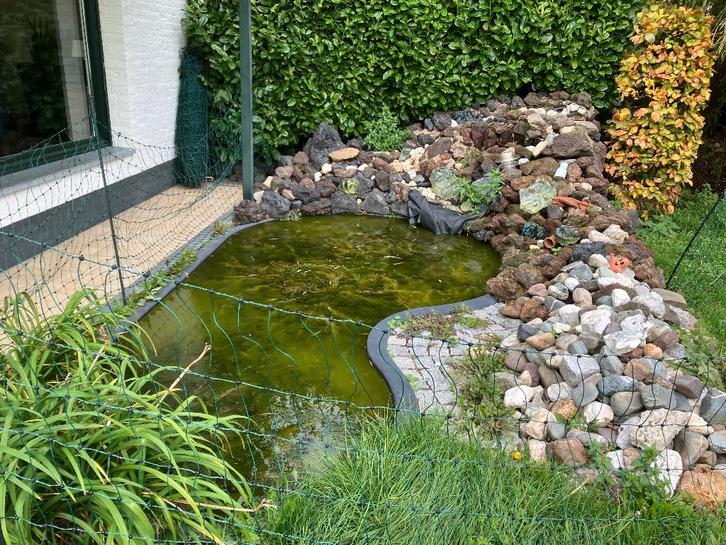 GROTE STERKE VOORGEVORMDE VIJVERBAK EN GROTE MAASKEIEN, Tuin en Terras, Terrasdelen en Vlonders, Gebruikt, Kunststof, Ophalen