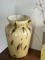 Grand vase jaune & brun, Maison & Meubles, Enlèvement, Utilisé, Jaune