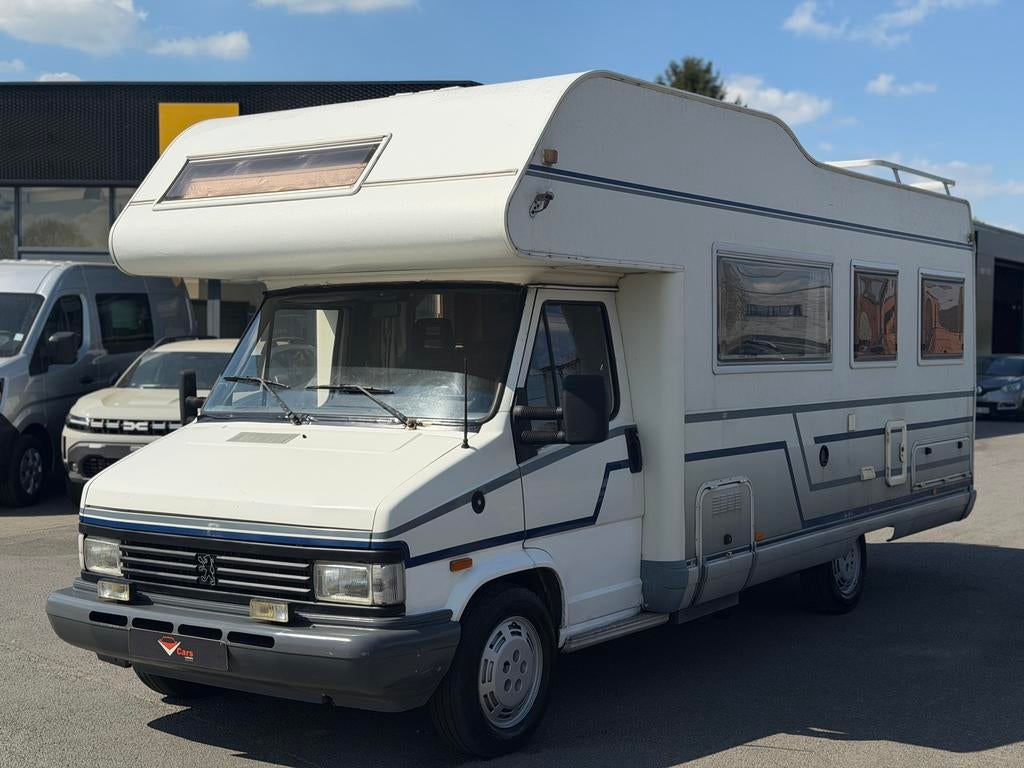 Peugeot camper oldtimer turbo diesel 4pl + keuring vvk, Caravanes & Camping, Camping-cars, Entreprise, Diesel, Boîte manuelle